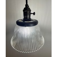 Art Deco - 19, 5 cm | 19, 5 cm Antiker Lampenschirm Mit Reißverschlussdesign Pendelleuchte Öl-Gummi-Bronze-Hardware von CarrollatRiver