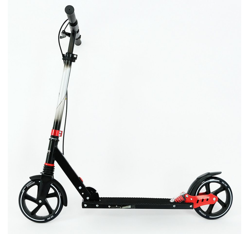 Carromco Scooter Scooter Lugano 200, Tretroller höhenverstellbar, mit Hand- und Reibungsbremse, schwarz von Carromco