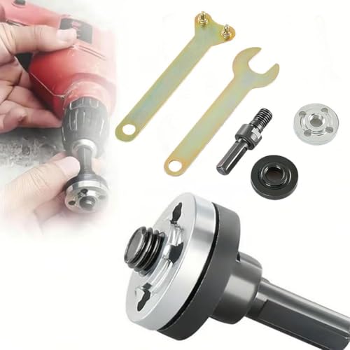 Elektrische Bohrmaschine Winkelschleifer Pleuel Set Bohrmaschine Winkelschleifer Adapter mit Flanschmutter Teile Set Einstellbar Drehschrauber Cutter Schaft Zubehör Reparatur Kit Werkzeug von Carroterr