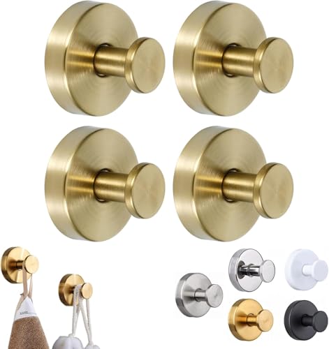 CarsMinders 4 Stück Saugnapf Haken Belastbar 5kg Ohne Bohren Saughaken Handtuchhalter Saugnapf Handtuchhaken Klebehaken Extra Stark Wandhaken für Badezimmer Küche Glatte Fenster Saugnapf Haken (Gold) CarsMinders 4 Stück Saugnapf Haken Belastbar 5kg Ohne Bohren Saughaken Handtuchhalter Saugnapf Handtuchhaken Klebehaken Extra Stark Wandhaken für Badezimmer Küche Glatte Fenster Saugnapf Haken (Gold) von CarsMinders
