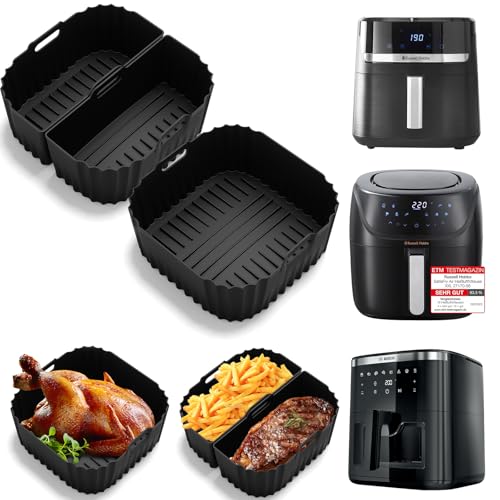 Silikonform HeißLuftfritteuse für Russell Hobbs Heißluftfritteuse XXL 8L/8,3L, Airfryer Silikonform Antihaft für Bosch Heißluftfritteuse Serie 6, XXL 7,2 L, Air Fryer Silikon Einsatz Zubehör (2PCS) Silikonform HeißLuftfritteuse für Russell Hobbs Heißluftfritteuse XXL 8L/8,3L, Airfryer Silikonform Antihaft für Bosch Heißluftfritteuse Serie 6, XXL 7,2 L, Air Fryer Silikon Einsatz Zubehör (2PCS) von Carseatty