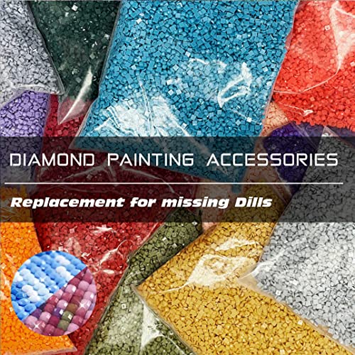 Carsilers Diamant Painting Steine eckig 3827,Diamond Painting Zubehör ersatzsteine einzeln,Ersatz für fehlende Diamant Malerei Bohrer Perlen,Edelsteine,3500 Stück von Carsilers
