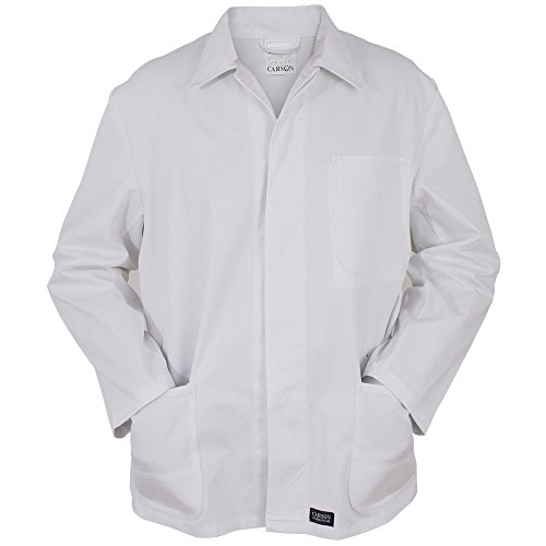 Carson Classic Workwear Arbeitsjacke aus reiner Baumwolle, 1 Stück, 46, weiß, KTH709J.W Carson Classic Workwear Arbeitsjacke aus reiner Baumwolle, 1 Stück, 46, weiß, KTH709J.W von Carson Classic Workwear