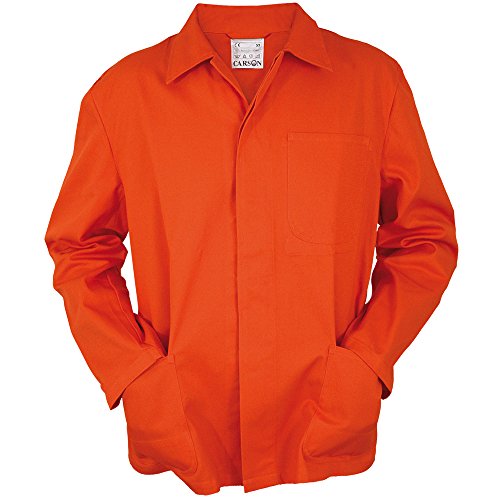 Carson Classic Workwear Arbeitsjacke aus reiner Baumwolle, 1 Stück, 48, orange, KTH709J.OR von Carson Classic Workwear