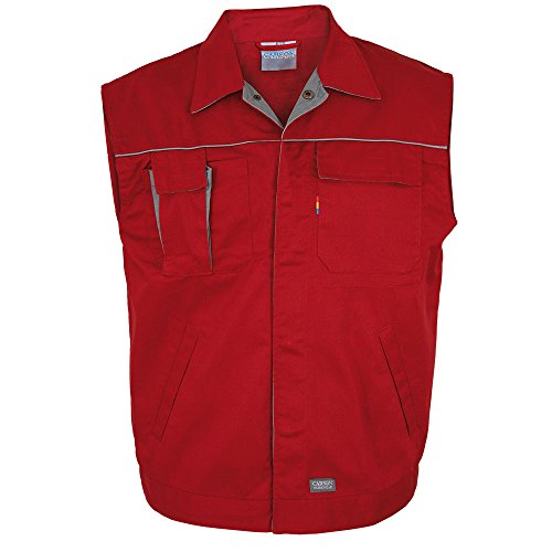 Carson Contrast Arbeitsweste, Rot / Grau, L von Carson Contrast