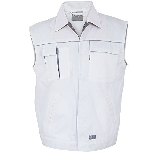 Carson Contrast Arbeitsweste, Weiss / Grau, XL von CARSON