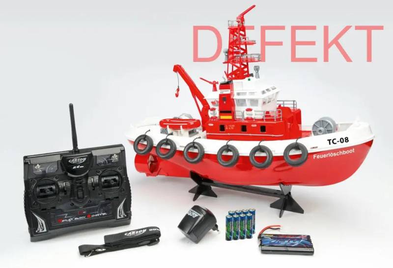 D-Ware Carson Modellsport Rc Feuerlöschboot Tc 08 Rc Motorboot Boot Defektware von Carson Modellsport