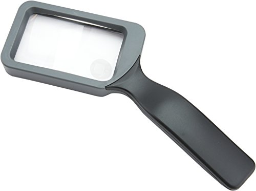 Carson Handheld 2x Handlupe im Rechteckformat mit 6,5x Spotlinse (JS-18) von Carson