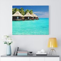 Beach Hut Leinwand/Poster Druck, Wand Dekor, Wohneinrichtung, Landschaft Wandkunst, Wohnzimmer, Geschenk von CarsonZyliczPhoto