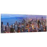 Chicago Skyline Panorama Leinwand Pano Druck, Illinois, Geschenke von CarsonZyliczPhoto