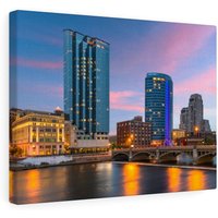 Grand Rapids Michigan Fotografie Druck, Home Decor, Leinwand Wandkunst, City Fotografie, Us Städte, Geschenk von CarsonZyliczPhoto