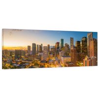 Houston Skyline Leinwand, Texas, Panorama Fotodruck, Stadt Wandkunst, Wohndekor, Wohnzimmer, Geschenke von CarsonZyliczPhoto