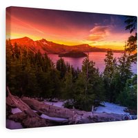 Kratersee Nationalpark Fotografie Druck, Wohndekoration, Wohnzimmer Einrichtung, Leinwand Wandkunst, Fotos Und Paitings, Geschenk Zur von CarsonZyliczPhoto