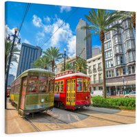 Nola Trolley Car Leinwand/Poster Print, New Orleans von CarsonZyliczPhoto