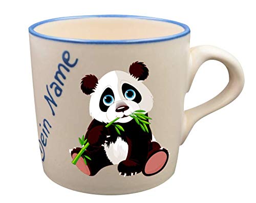 Carstens Keramik® Namenstasse Panda Tasse mit Namen Pandabär - Handgefertigt in Deutschland von Carstens Keramik