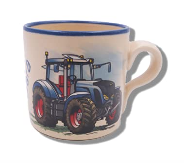 Carstens Keramik® Namenstasse Traktor - Tasse mit Namen Landwirt, Traktor, Trecker - Handgefertigt in Deutschland von Carstens Keramik