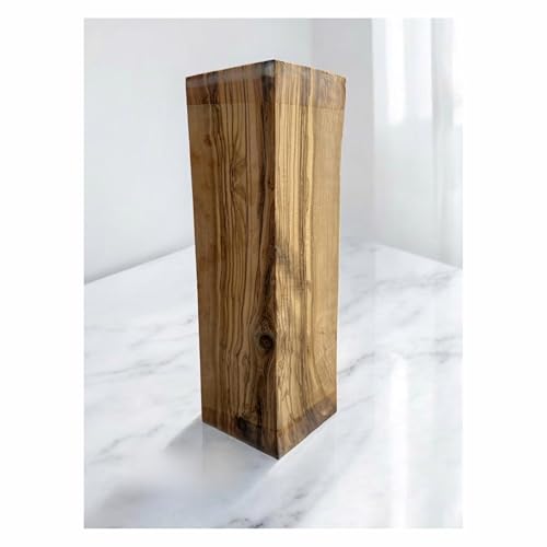 Olivenholz Block – Rohholz zum Drechseln, Schnitzen & Basteln | Nachhaltiges Massivholz für Drechselarbeiten & DIY-Projekte (30 * 9 * 9 cm) von Cartava