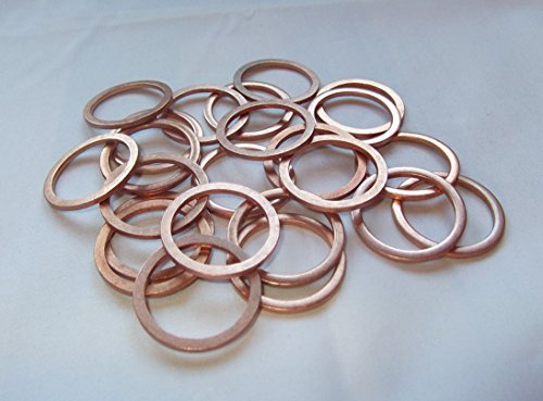 100 Stück Kupferringe/Dichtringe/Dichtung Kupfer 24x30x2,0 mm Din 7603 Form A von Cartec