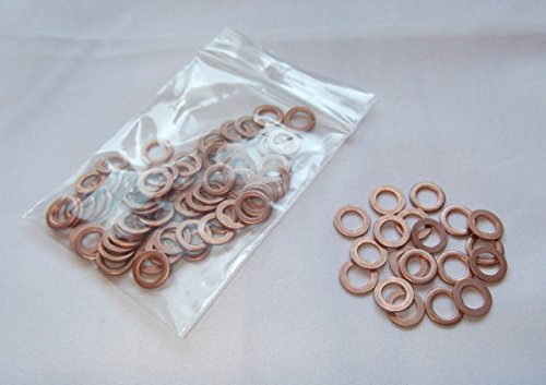 100 Stück Kupferringe/Dichtringe 8x14x1,0 mm Din 7603 Form A von Cartec