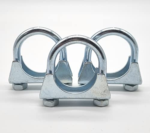 3 Stück U-Schelle Auspuffschellen Rohrschellen Bügelschelle Rohrverbinder M10 Ø 52 mm von Cartec
