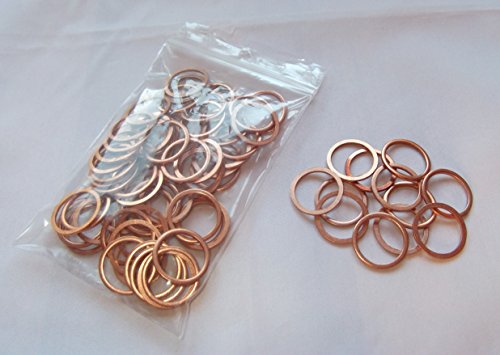 100 Stück Kupferringe Dichtringe Dichtung Kupfer 20x24x1,5 mm Din 7603 Form A von Cartec