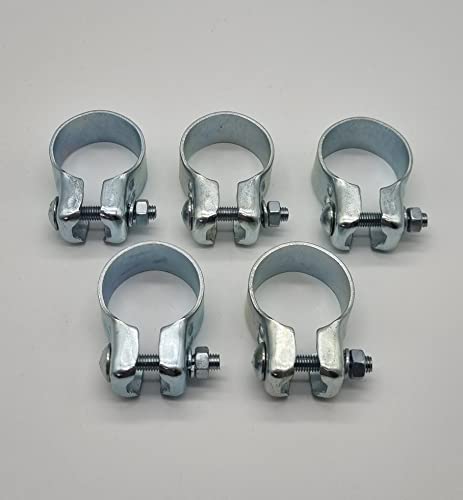 Cartec 5 STÜCK Breitbandschellen Auspuffschellen Montageschellen Rohrverbinder Rohrklemmen Ø48 Silber von Cartec