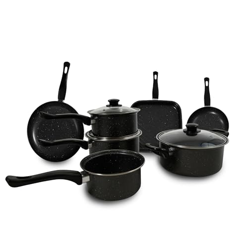 Carter & Clay Grauer Marmor, 10-teiliges Kochgeschirr-Set mit Töpfen und Pfannen Carter & Clay Grauer Marmor, 10-teiliges Kochgeschirr-Set mit Töpfen und Pfannen von Carter & Clay