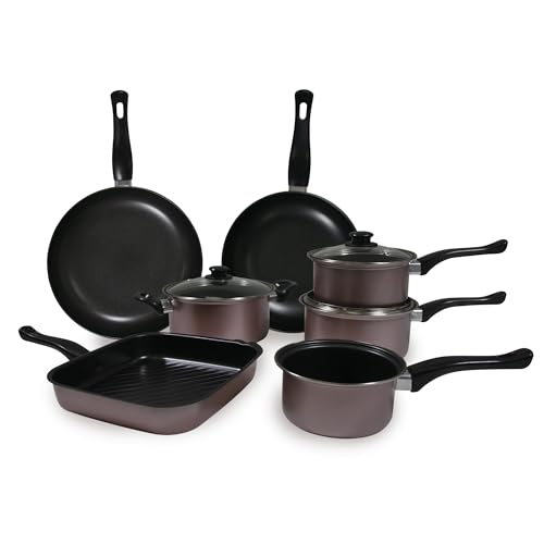 Carter & Clay Kochtöpfe und Pfannen Starter-Set, Rotgold, 10-teilig von Carter & Clay
