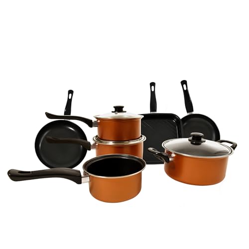 Carter & Clay Kupfer 10-teiliges Kochgeschirr Töpfe & Pfannen Starter Set von Carter & Clay