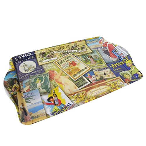 Cartexpo P10297 Mini-Tablett aus Metall, Patchwork Provence von Cartexpo