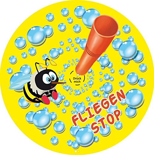 Bierdeckel"Fliegen-Stop" mit Trinkhalm-Loch, rund 9 cm (20er Set) von Cartingo