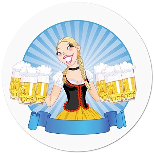 Bierdeckel-Set "Madl mit Krug", rund 10,7 cm (20er Set) von Cartingo