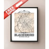 Blacksburg Victoria Map Kunstdruck Im Vintage Stil Blacksburg Victoria Map Kunstdruck Im Vintage Stil von CartoCreative
