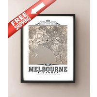 Mellow Australien Map Kunstdruck Im Vintage Sepia Stil Mellow Australien Map Kunstdruck Im Vintage Sepia Stil von CartoCreative