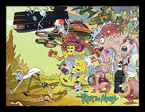 Cartoon Network Rick and Morty Creature Barrage Memorabilia, Mehrfarbig, 30 x 40cm von Cartoon Network