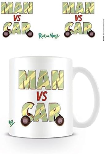 Cartoon Network Rick and Morty Man vs Car Kaffeetassen, Keramik, Mehrfarbig, 7.9 x 11 x 9.3 cm von Rick and Morty