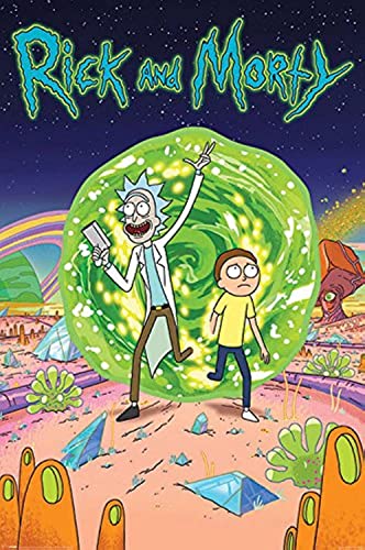 Cartoon Network Rick und Morty 'Portal' Maxi Poster, 61 x 91.5 cm Mehrfarbig von Pyramid International