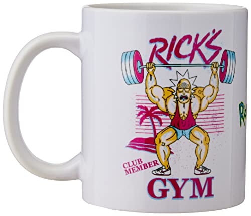 Cartoon Network and Morty Ricks Gym Coffee Mug Kaffeetassen, Porzellan, Mehrfarbig, 11 oz/315 ml von Cartoon Network
