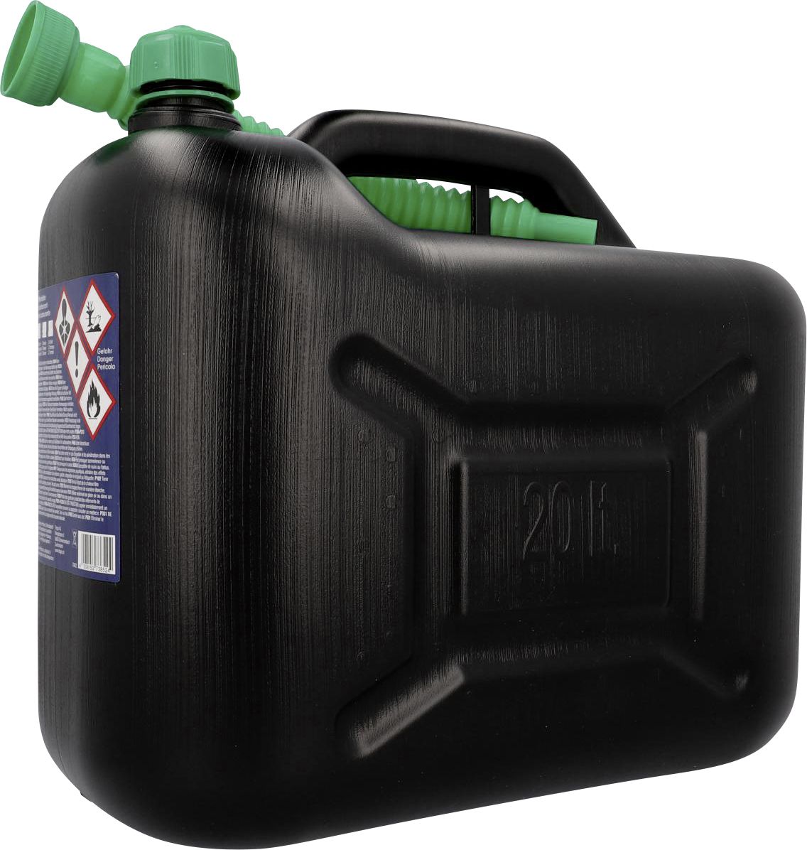 Cartrend Benzinkanister 20 Liter Volumen Kunststoff schwarz von Cartrend