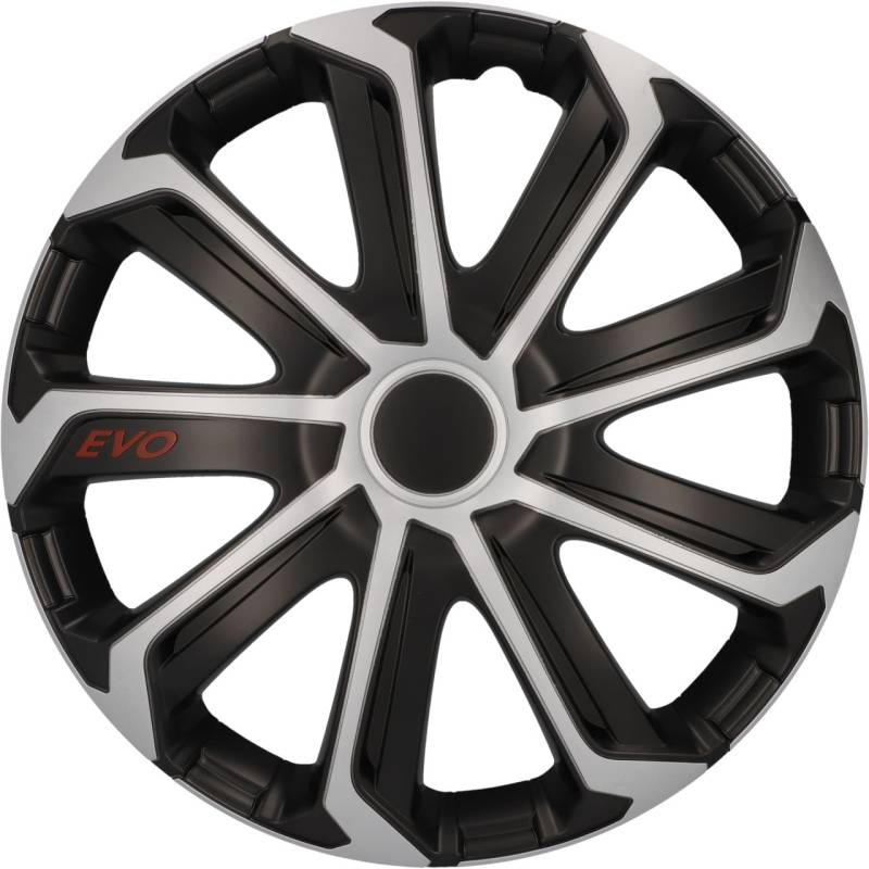 Cartrend Radzierblende EVO 38 cm (15 Zoll) silber schwarz 4 stück von Cartrend