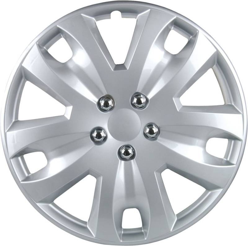 Cartrend Radzierblenden Hockenheim 38 cm  (15 Zoll) silber 4 Stück von Cartrend