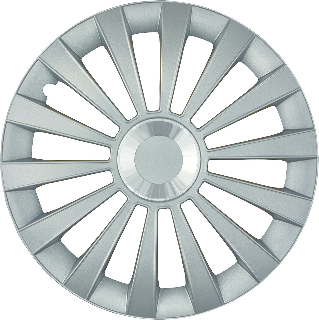 Cartrend Radzierblenden Meridian 38 cm (15 Zoll) silber 4 Stück von Cartrend