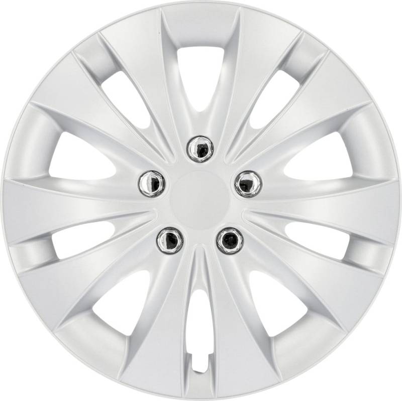 Cartrend Radzierblenden Storm 40 cm (16 Zoll) silber 4 Stück von Cartrend