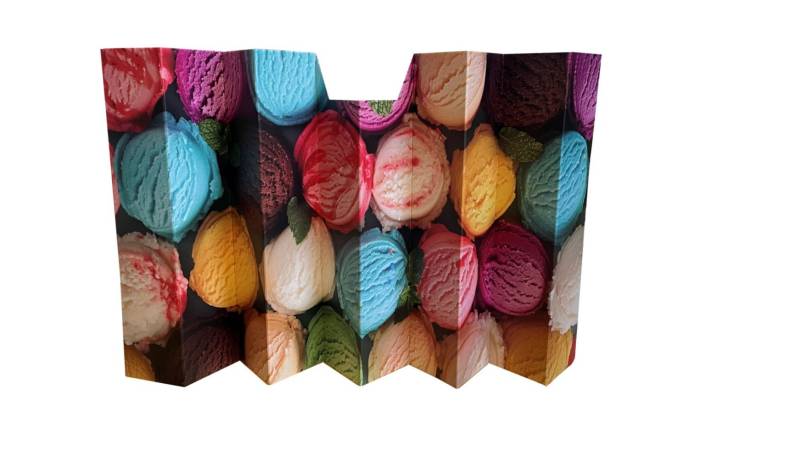 Cartrend Sonnenschutz faltbar Pappe mit Eiskugeln 130 x 60 cm von Cartrend
