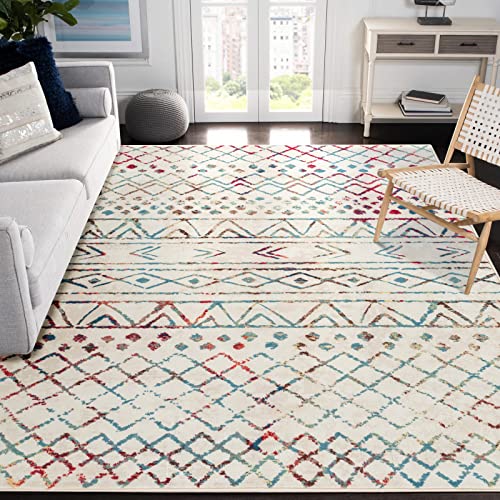 Carvapet Läufer Teppich 150x210cm rutschfest Lang Küchenteppich Waschbar Teppichläufer Weiche Mikrofaser Geometrisch Tribal Flächenteppich Laufteppich(Multicolor) von Carvapet