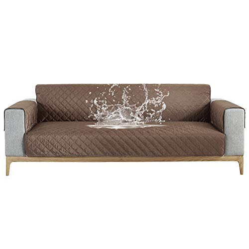 Carvapet Sofabezug wasserdichte Sofaüberwurf Antirutsch Sofahusse Schutz vor Haustier Katze Hunde Sofa überwurf Couch überzug für Sofa (Kaffee, 2 Sitzer) von Carvapet