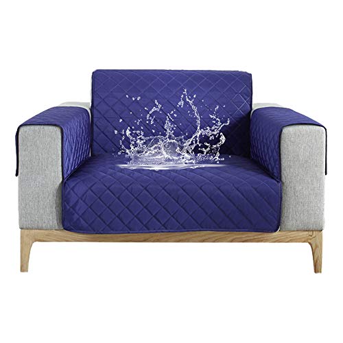 Carvapet Sofabezug wasserdichte Sofaüberwurf Antirutsch Wasserdichter Schutz Haustier Schonbezug Sofahusse Sofa Abdeckung Hussen überwurf für Sofa(Saphir,1 Sitzer) von Carvapet