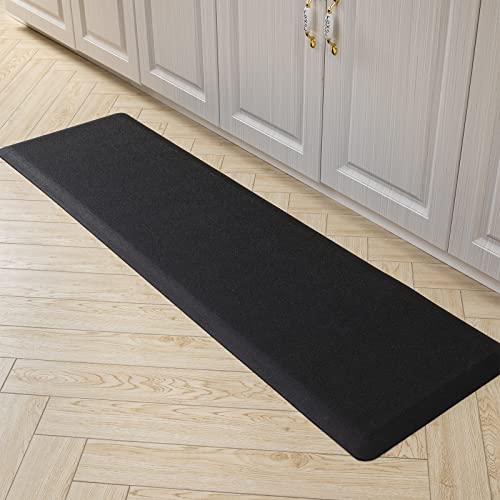 Carvapet rutschfest Küchenteppich Anti Ermüdungsmatte 20MM Dicke Küchenläufer Schaum-Stehmatten PVC Wasserdicht Laufteppich Küchenmatte Bodenmatte(Schwarz,44x152cm) von Carvapet