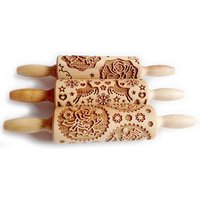 Weihnachtsschmuck, Set 3 Walzen, Prägung Rollnadel, Gravur Rolling Pin, Dekorativer Rollstift, Holzroller, Kleine Rollstifte von CarvingRollingPin