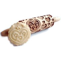 Zwei Herzen, Laser Gravierte Nudelholz, Kleine Keksroller, Dekorative Folklore, Hochzeit von CarvingRollingPin
